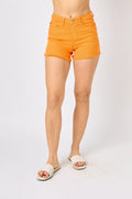 Judy Blue Orange Washed Denim Shorts