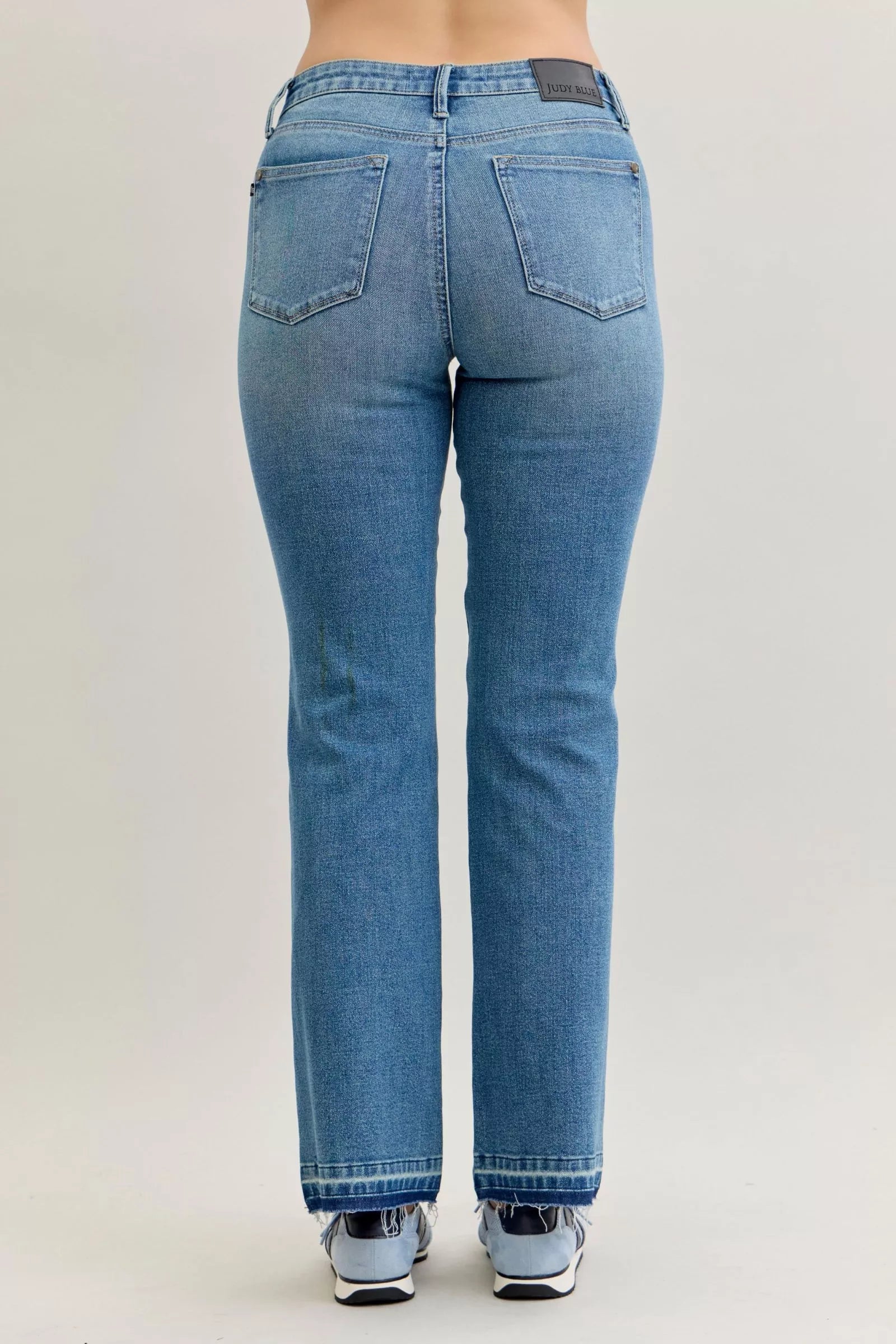 Judy Blue Mid Rise Tummy Control Release Hem Bootcut Jeans