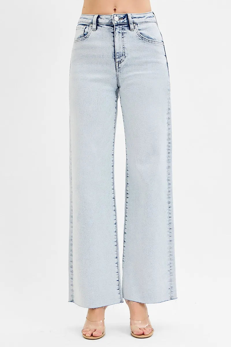RISEN High Rise Wide Leg Jeans