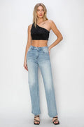 RISEN High Rise Straight Jeans