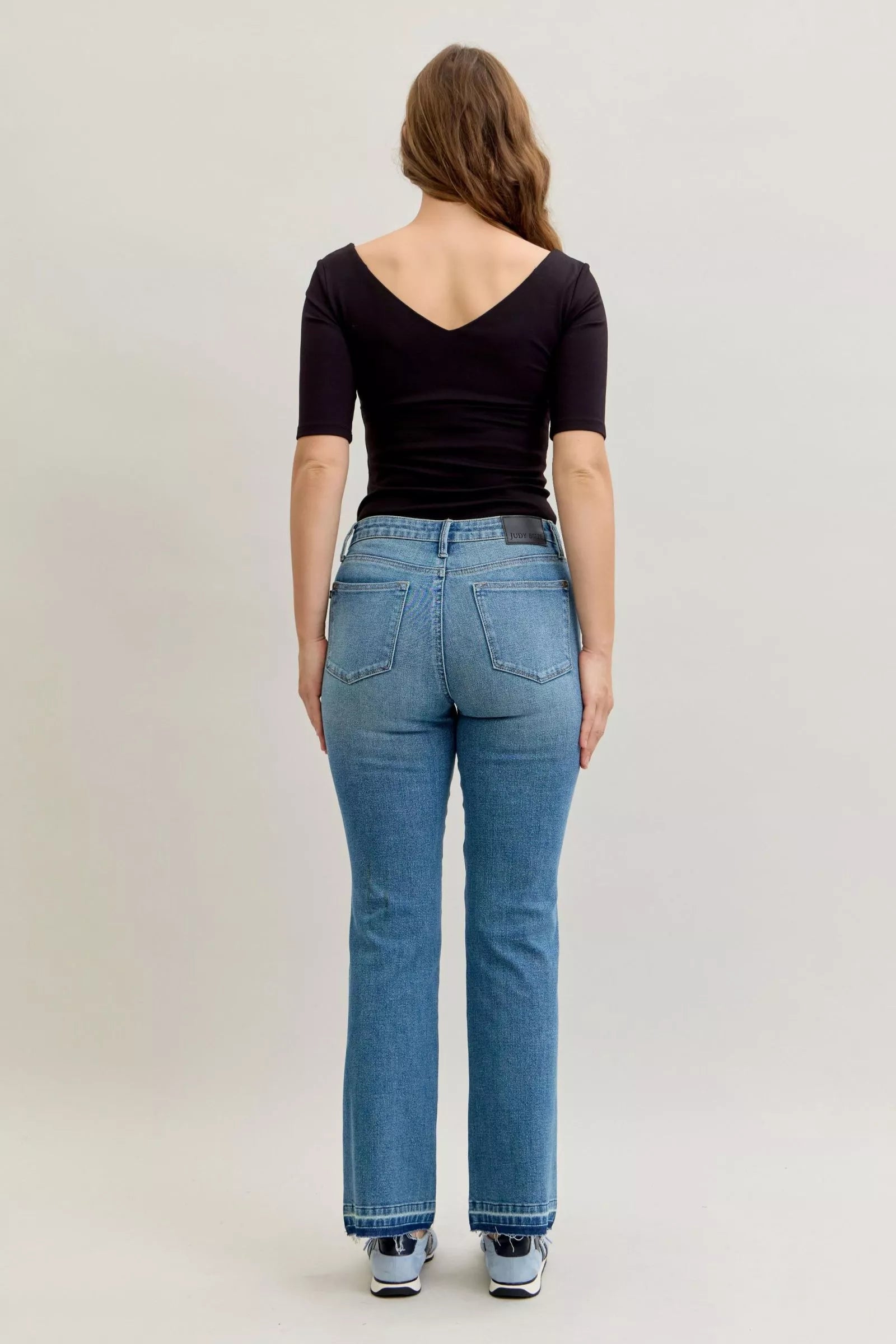 Judy Blue Mid Rise Tummy Control Release Hem Bootcut Jeans