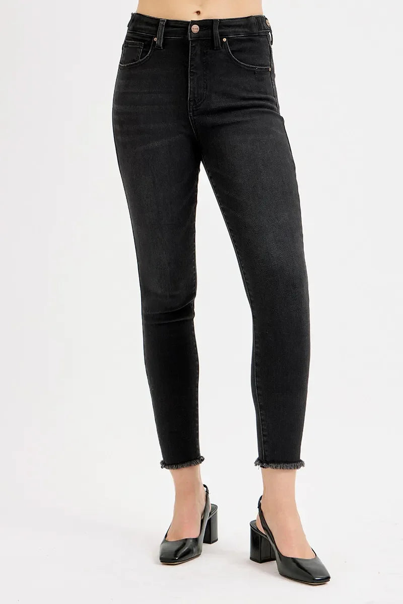 RISEN Tummy Control High Rise Adjustable Waist Skinny Jeans