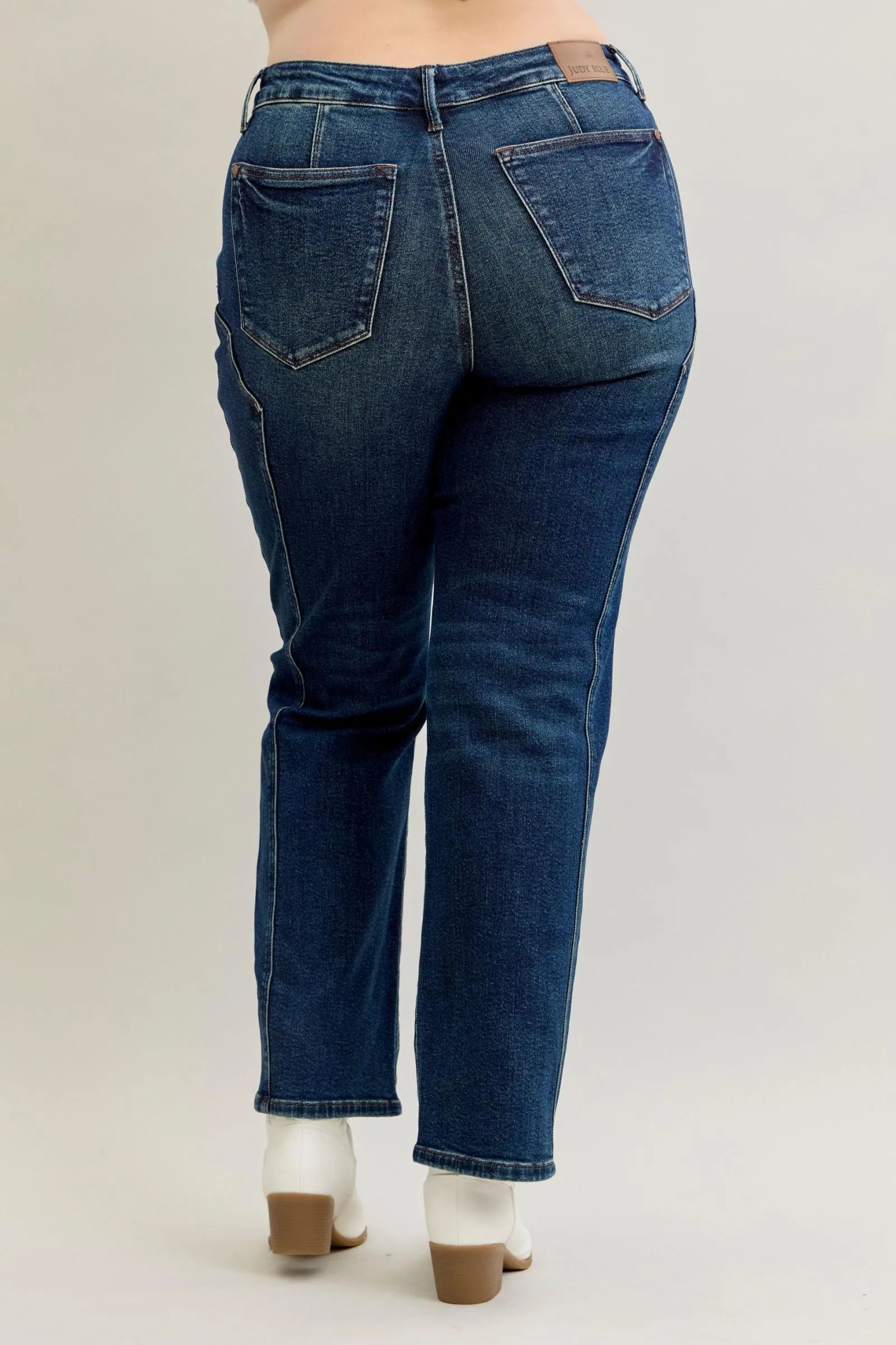 Judy Blue Seam Detail Straight Leg Jeans