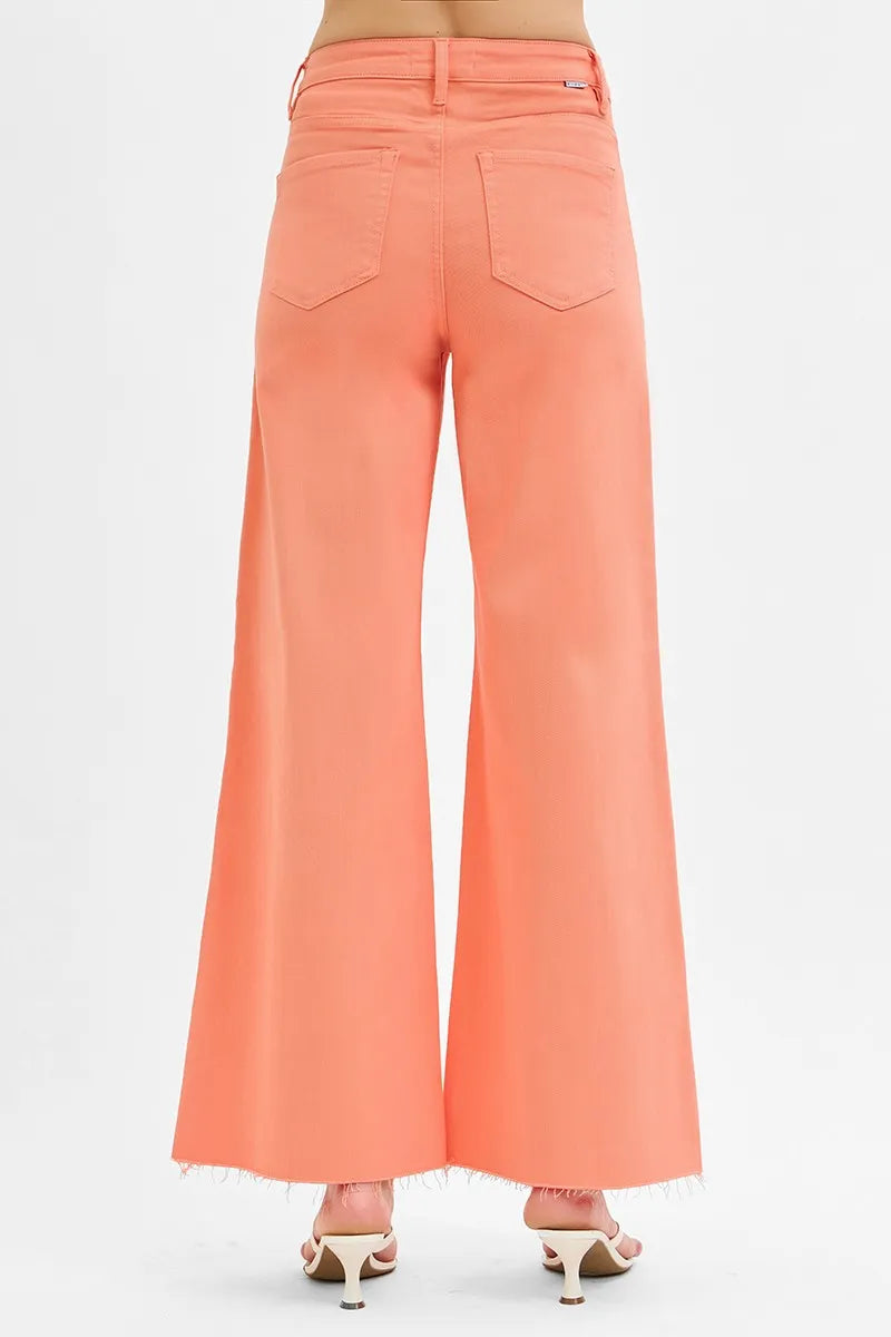 RISEN Tummy Control High Rise Wide Leg Jeans