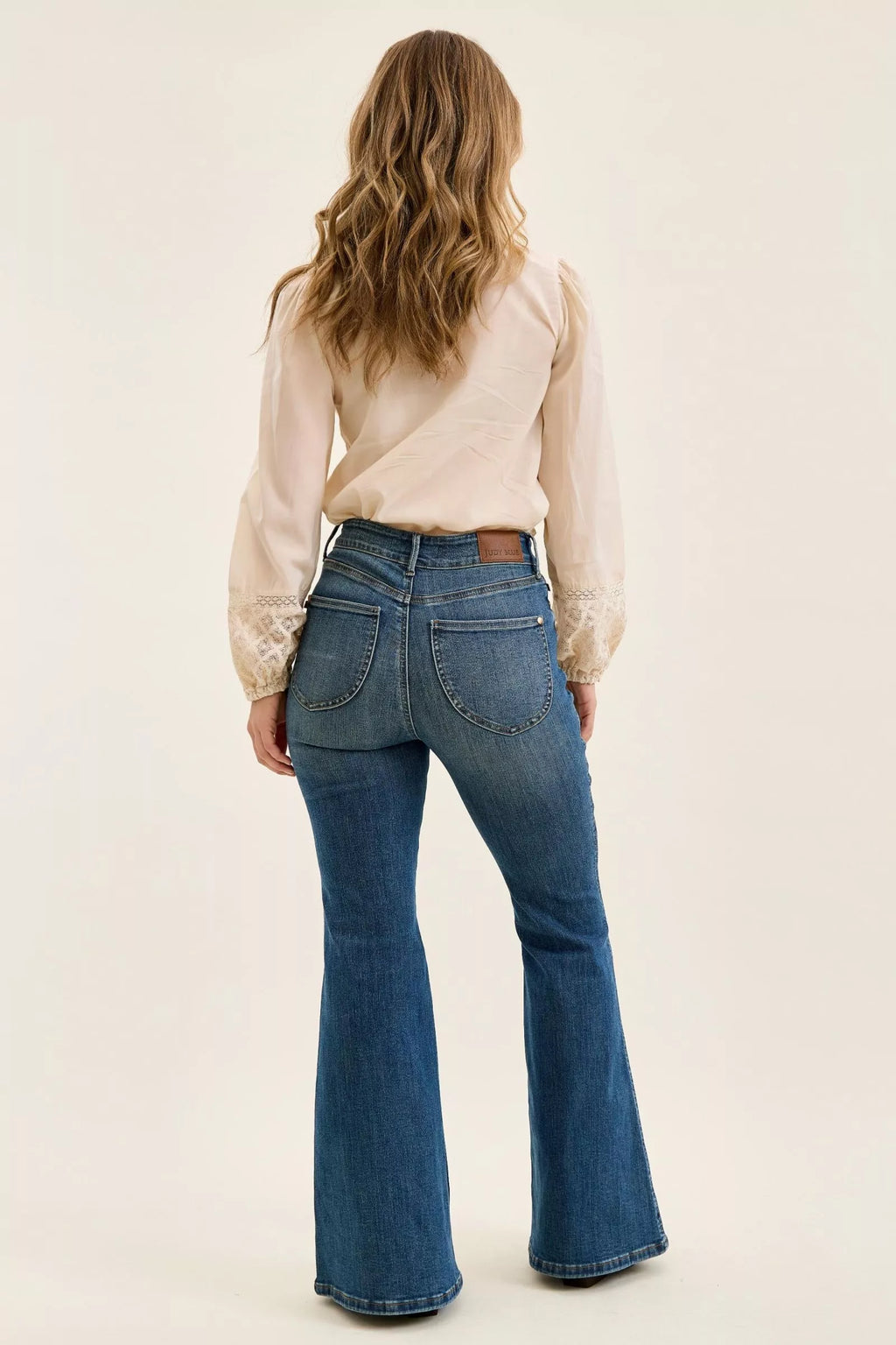 Judy Blue Double Button Tummy Control Flared Leg Jeans