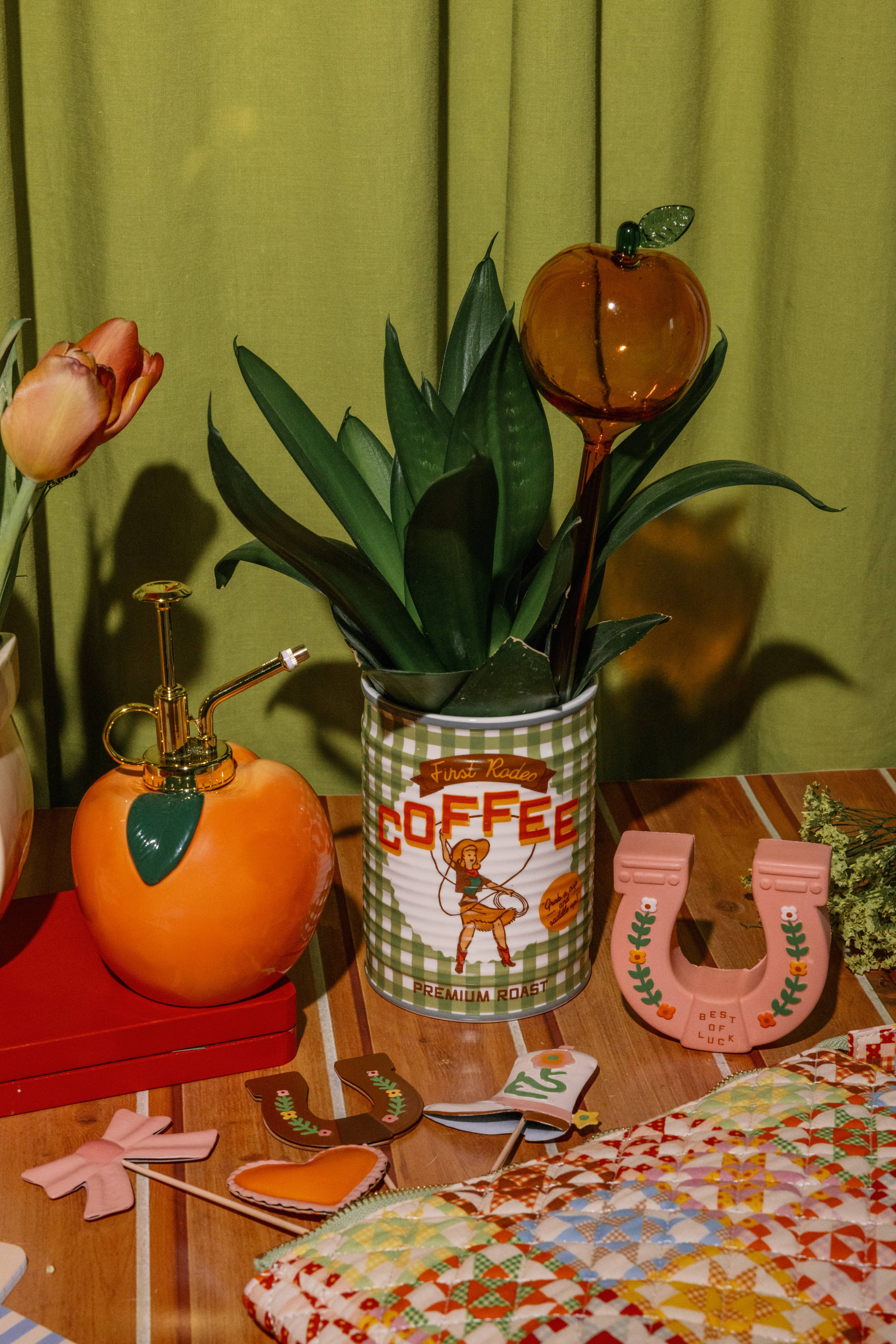 Ceramic Planter, Coffee Can