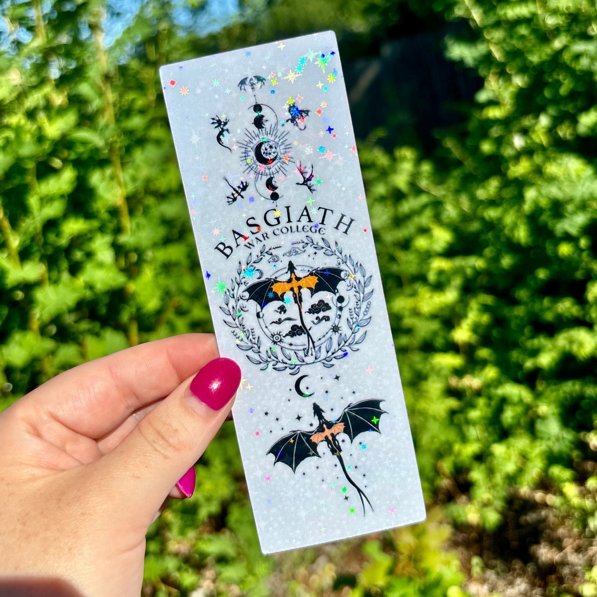 Fourth Wing Basgiath War Collage Laminated Sparkle Bookmark