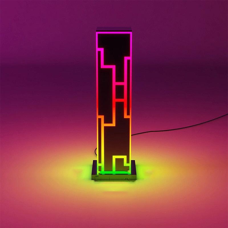 Modern Design Multicolor Cube Standing Night Lamp Restaurant Office Bedroom RGB Table Light With Remote Control Decorative Table Lamp Cute Study Lamps for Bedroom Décor