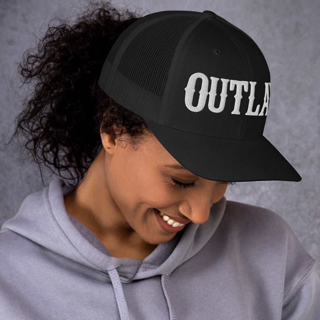 OUTLAW 3D Puffy Embroidered Retro Trucker Cap