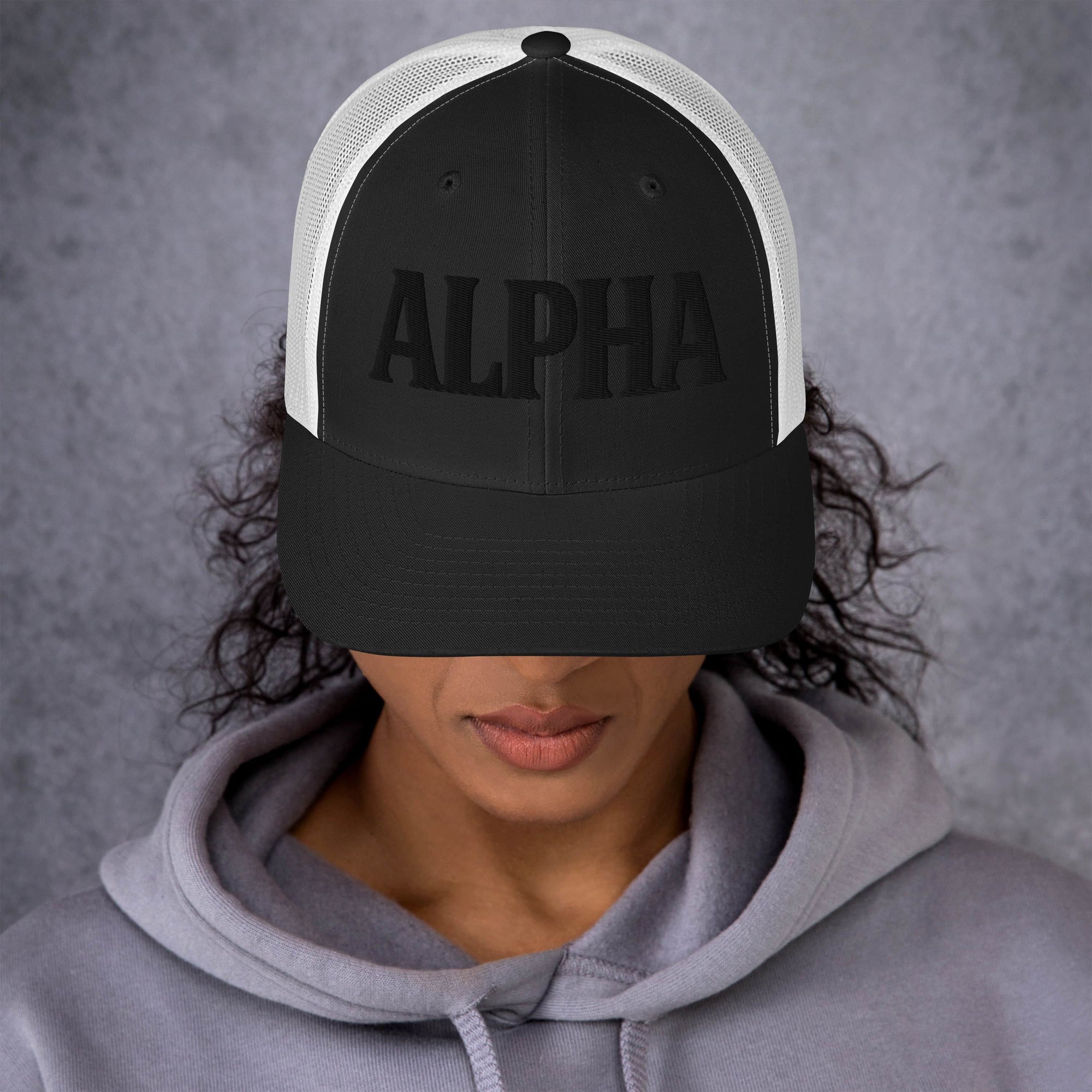 ALPHA 3D Puffy Embroidered Retro Trucker Hat