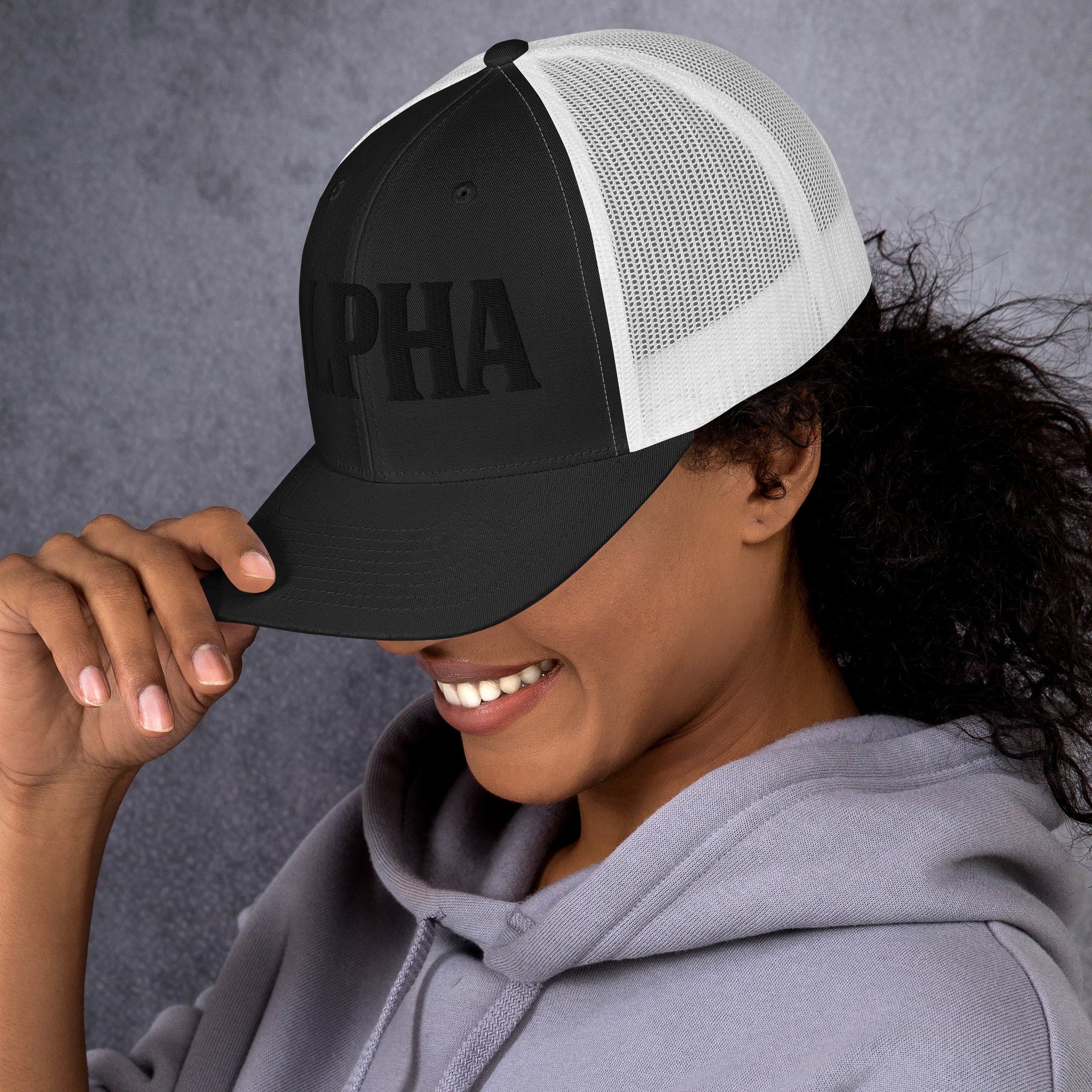 ALPHA 3D Puffy Embroidered Retro Trucker Hat