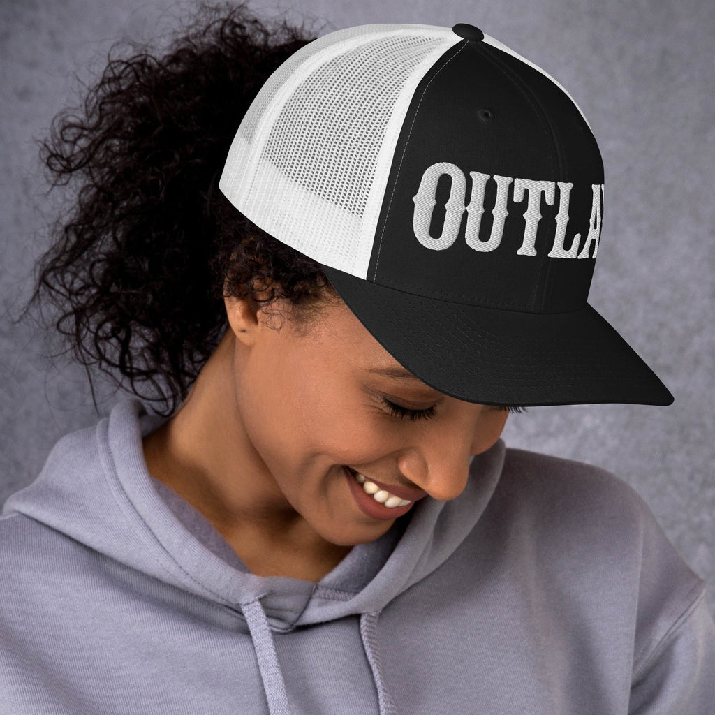 OUTLAW 3D Puffy Embroidered Retro Trucker Cap