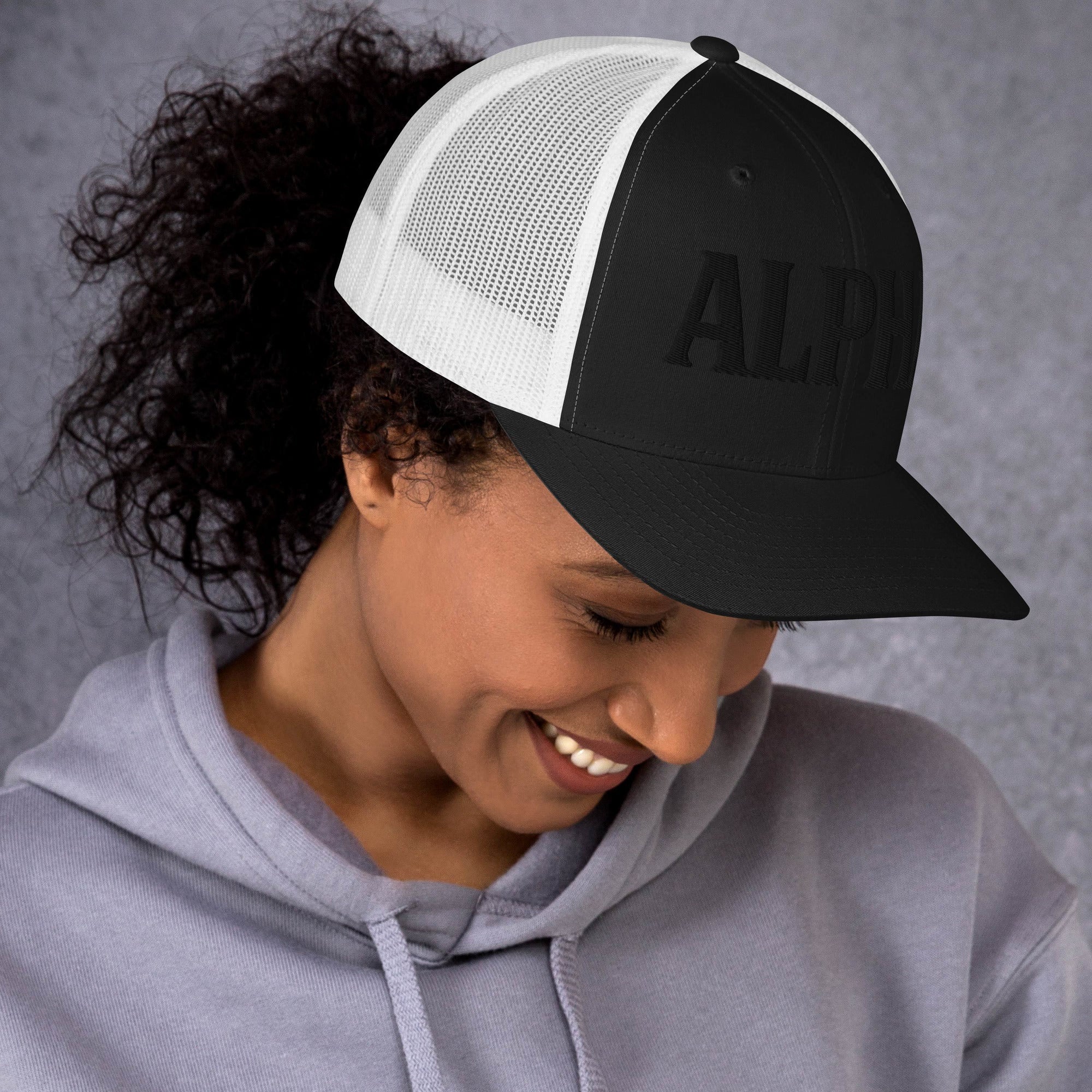 ALPHA 3D Puffy Embroidered Retro Trucker Hat