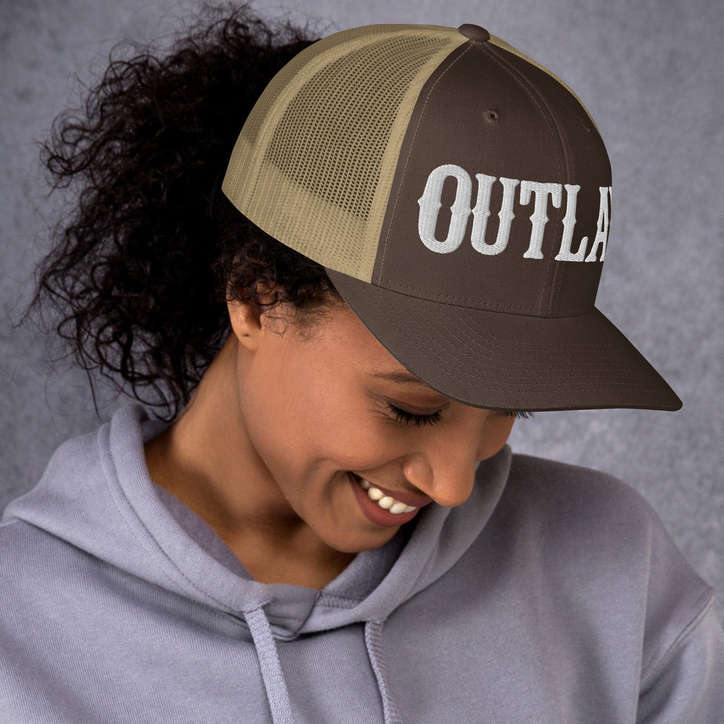 OUTLAW 3D Puffy Embroidered Retro Trucker Cap