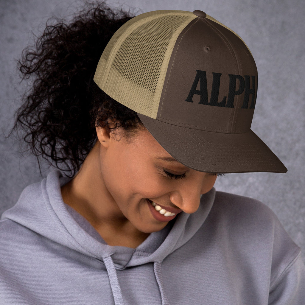ALPHA 3D Puffy Embroidered Retro Trucker Hat