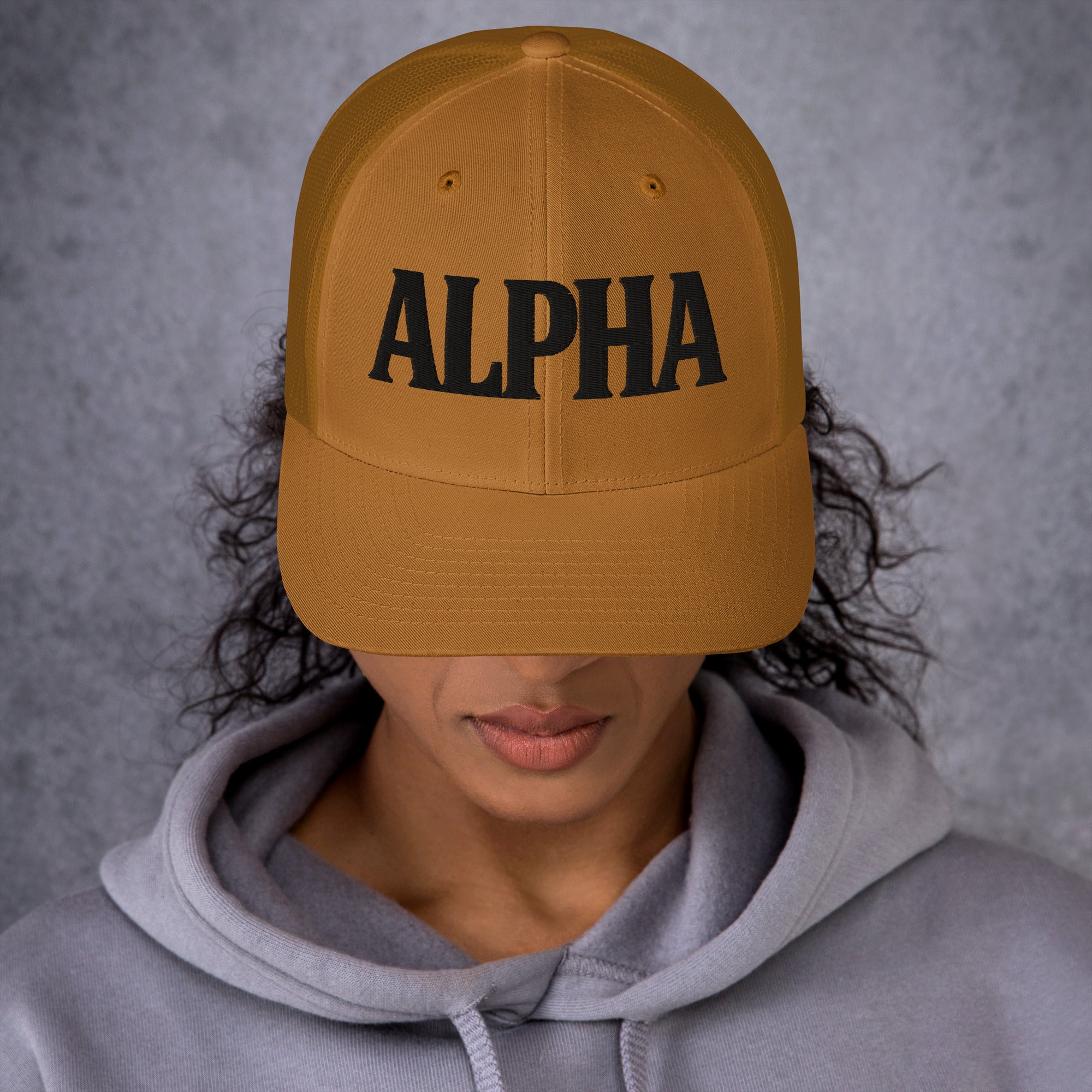 ALPHA 3D Puffy Embroidered Retro Trucker Hat