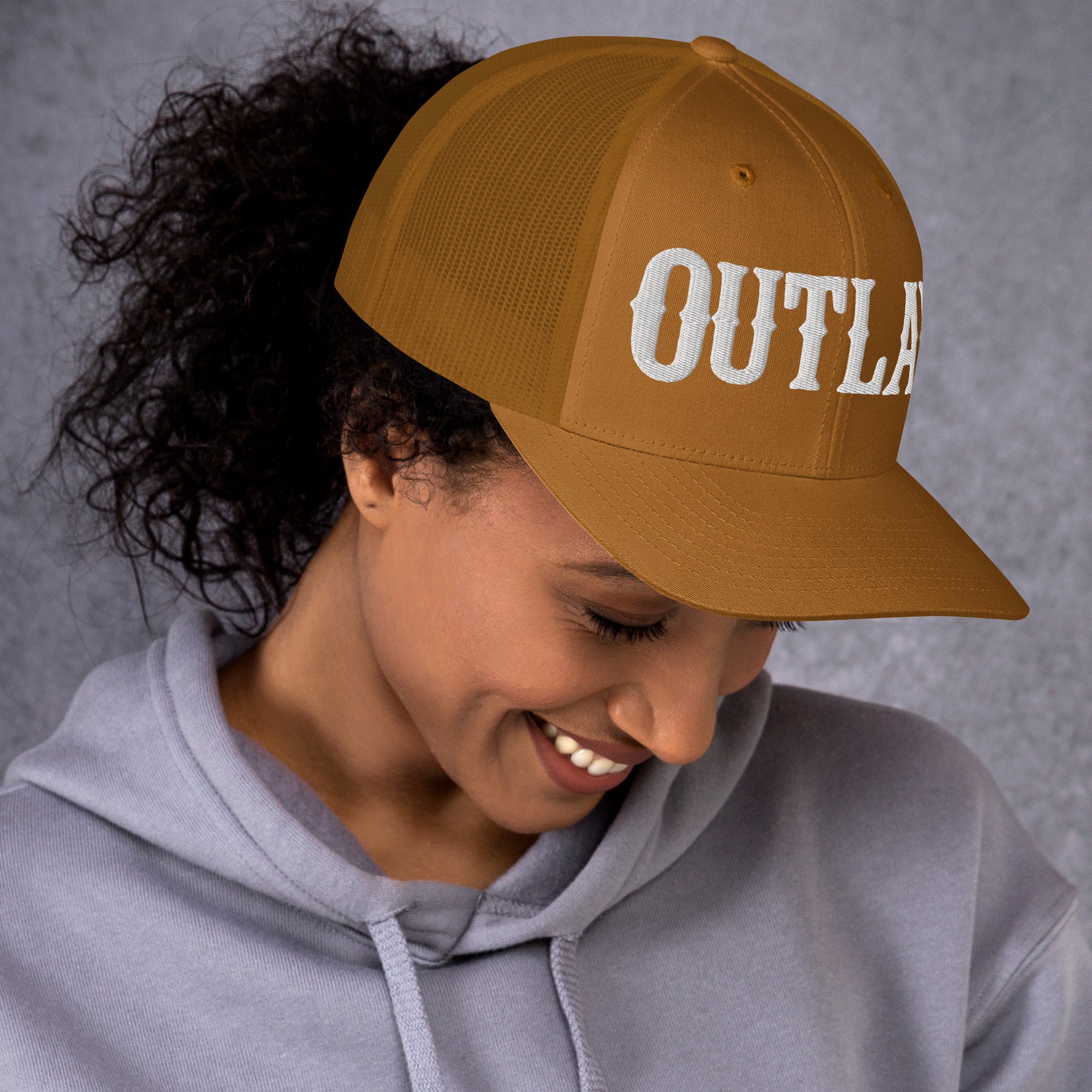 OUTLAW 3D Puffy Embroidered Retro Trucker Cap