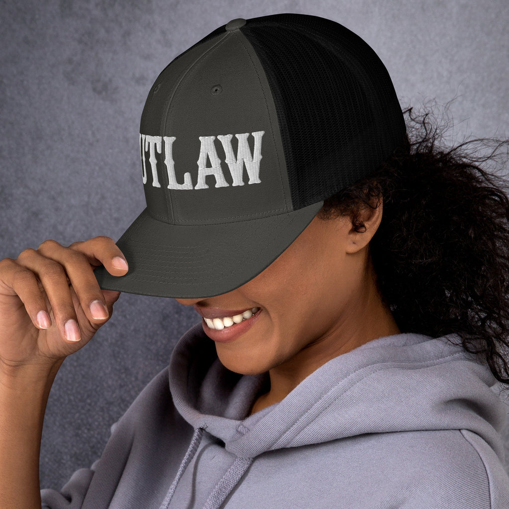 OUTLAW 3D Puffy Embroidered Retro Trucker Cap