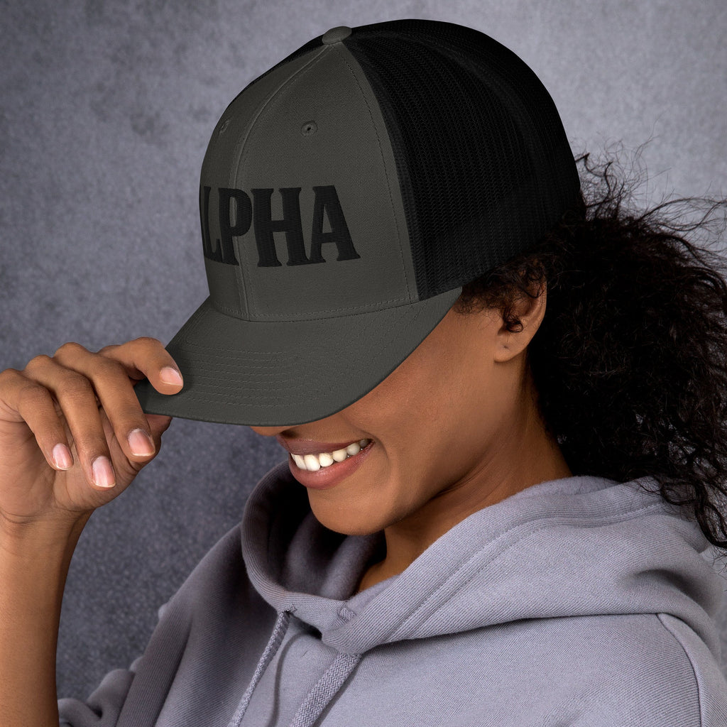 ALPHA 3D Puffy Embroidered Retro Trucker Hat