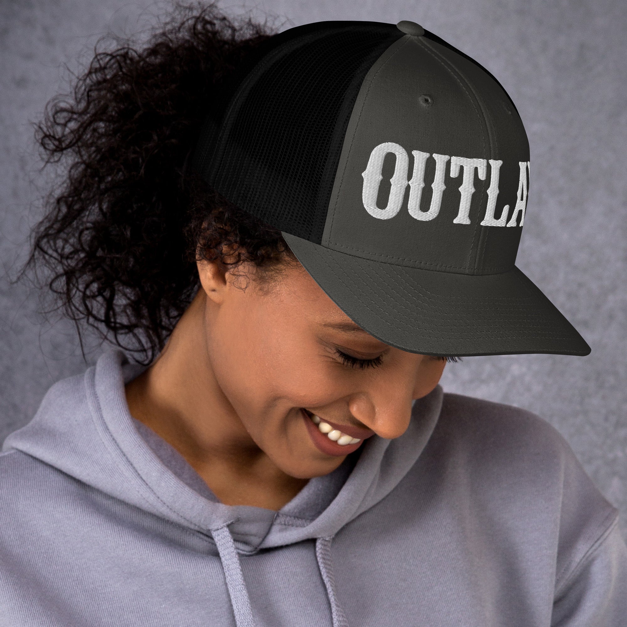 OUTLAW 3D Puffy Embroidered Retro Trucker Cap