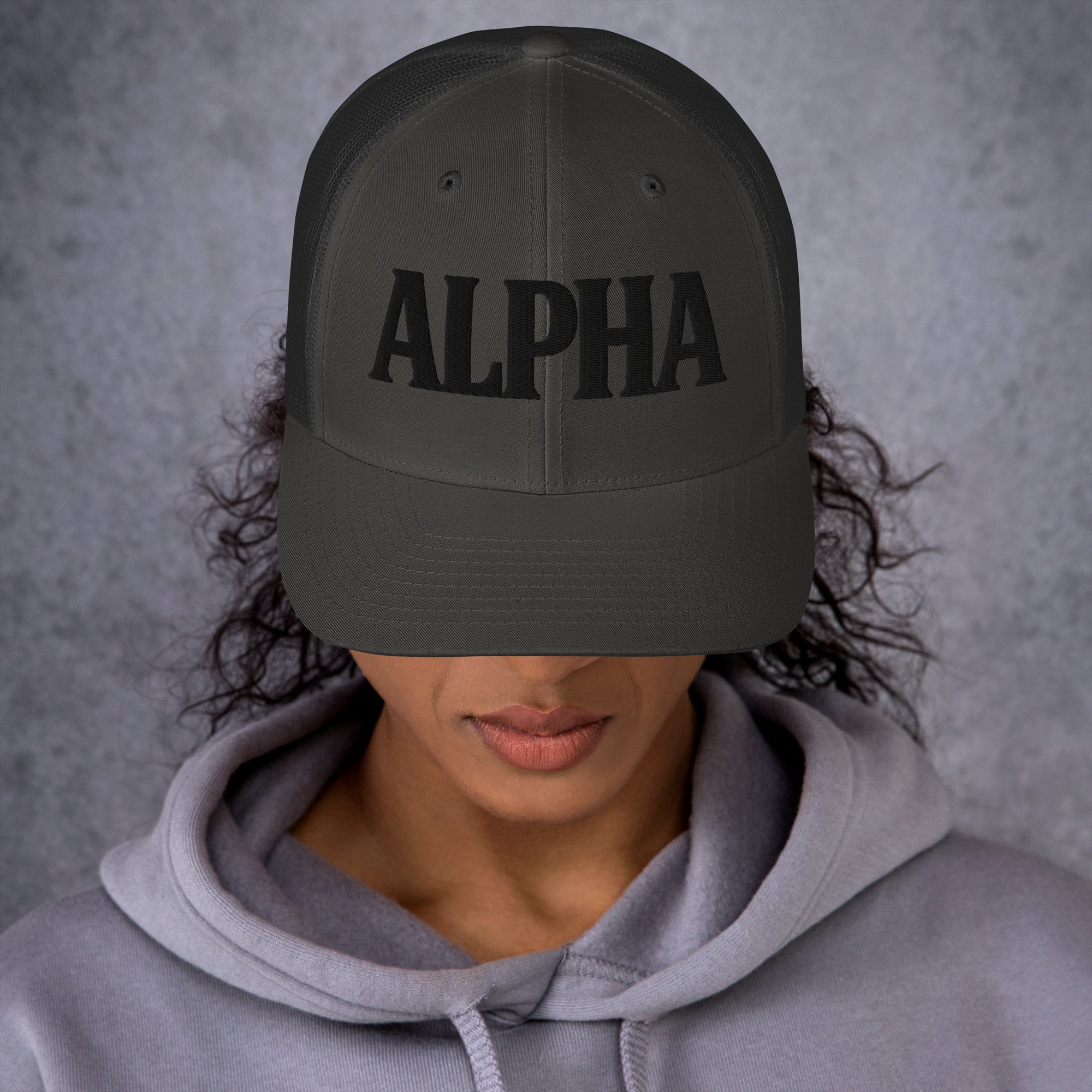 ALPHA 3D Puffy Embroidered Retro Trucker Hat