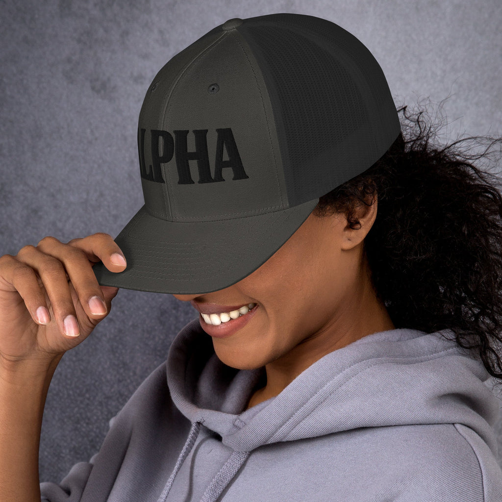 ALPHA 3D Puffy Embroidered Retro Trucker Hat