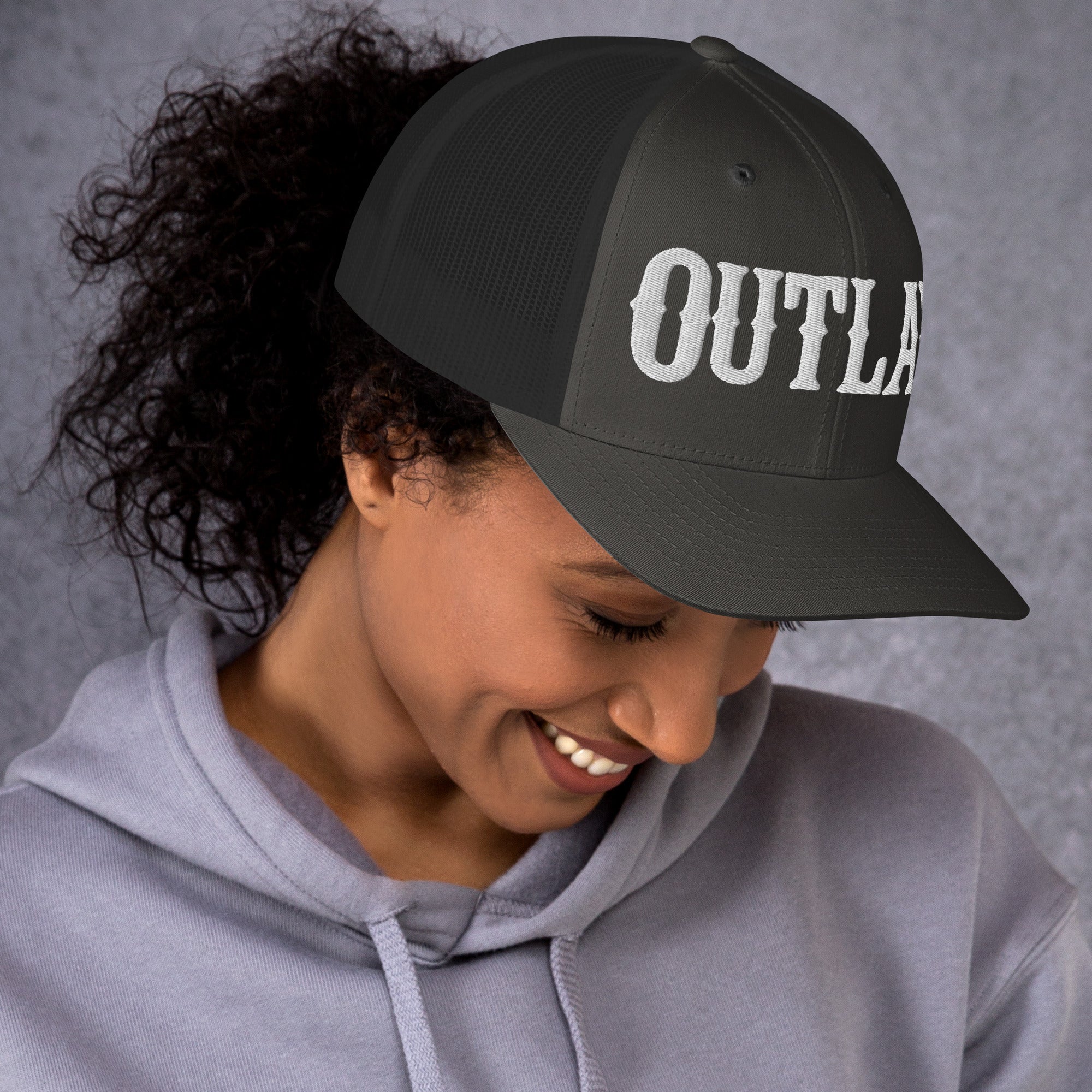 OUTLAW 3D Puffy Embroidered Retro Trucker Cap