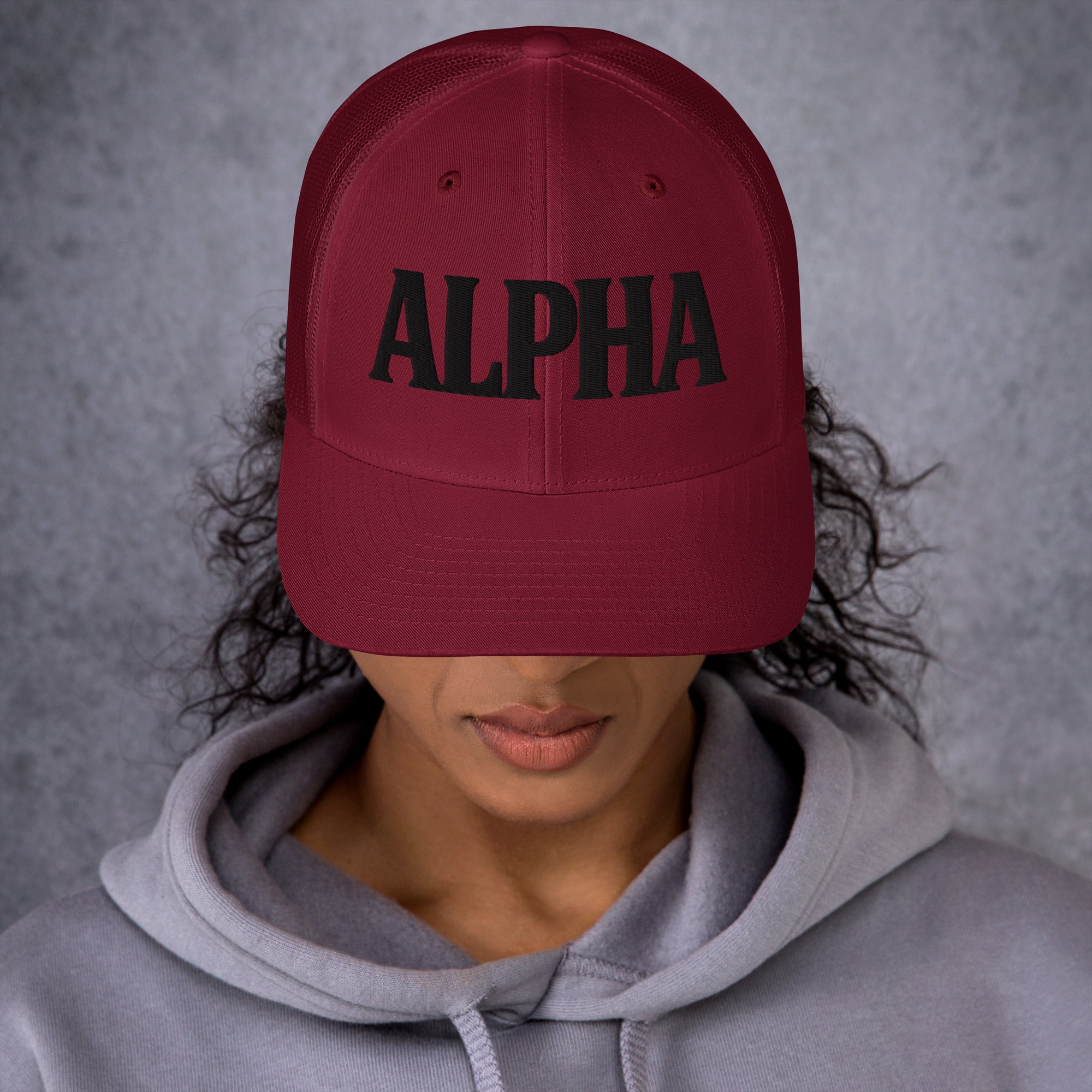 ALPHA 3D Puffy Embroidered Retro Trucker Hat