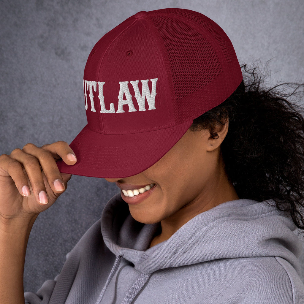 OUTLAW 3D Puffy Embroidered Retro Trucker Cap