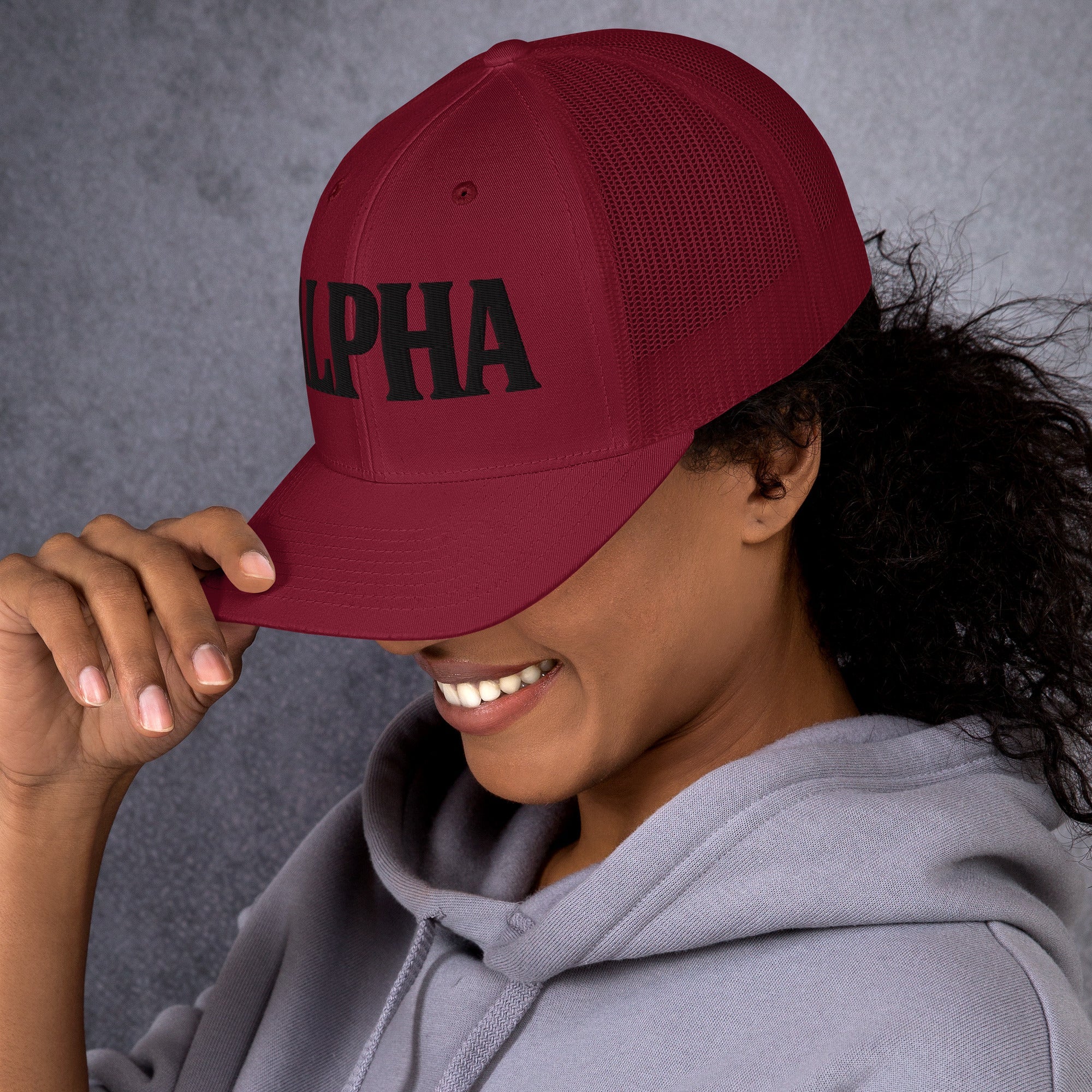 ALPHA 3D Puffy Embroidered Retro Trucker Hat