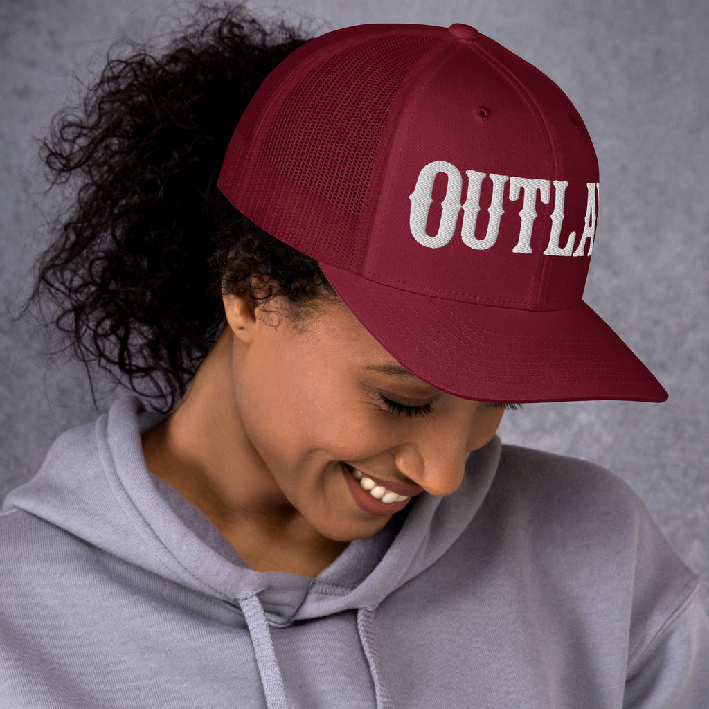 OUTLAW 3D Puffy Embroidered Retro Trucker Cap