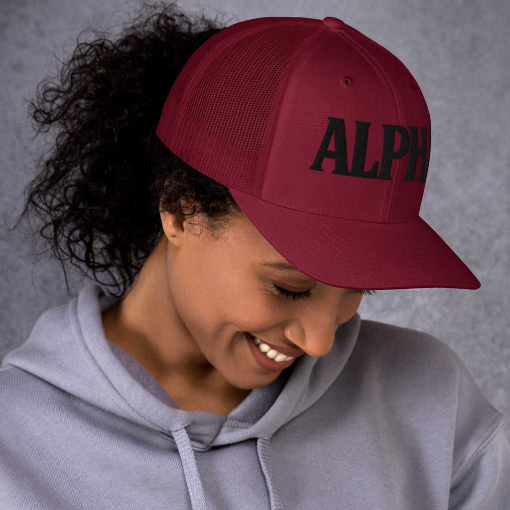 ALPHA 3D Puffy Embroidered Retro Trucker Hat