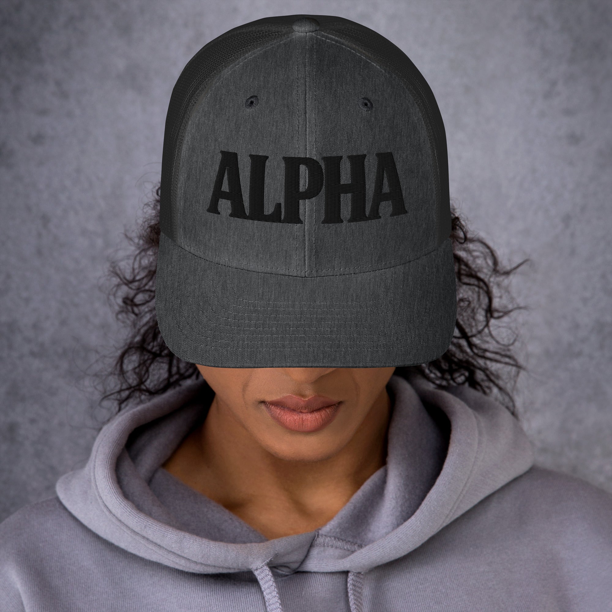 ALPHA 3D Puffy Embroidered Retro Trucker Hat