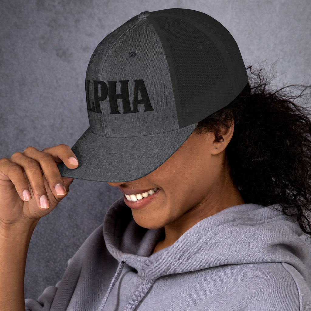 ALPHA 3D Puffy Embroidered Retro Trucker Hat