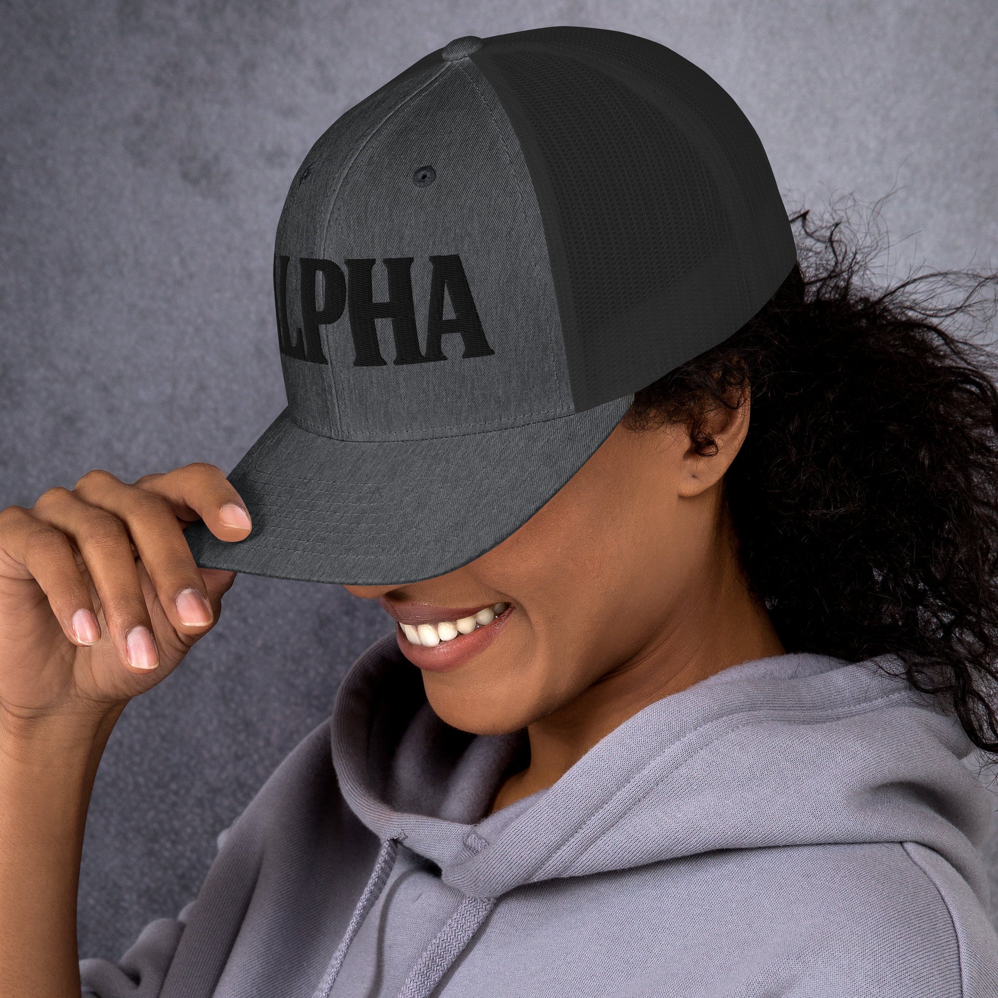 ALPHA 3D Puffy Embroidered Retro Trucker Hat