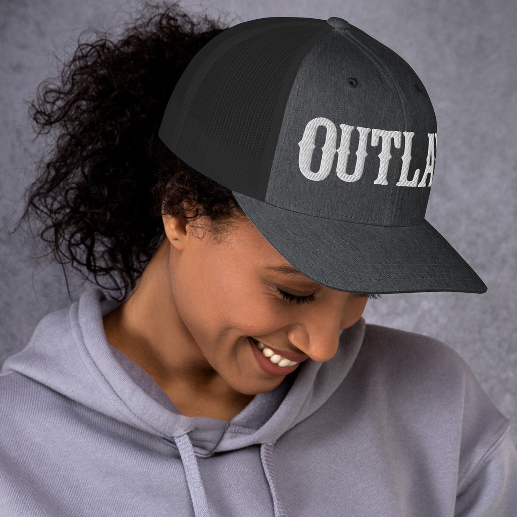 OUTLAW 3D Puffy Embroidered Retro Trucker Cap