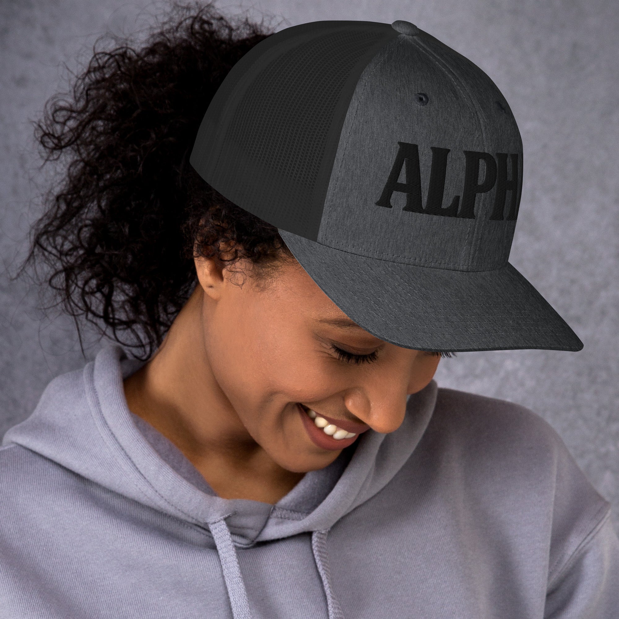 ALPHA 3D Puffy Embroidered Retro Trucker Hat