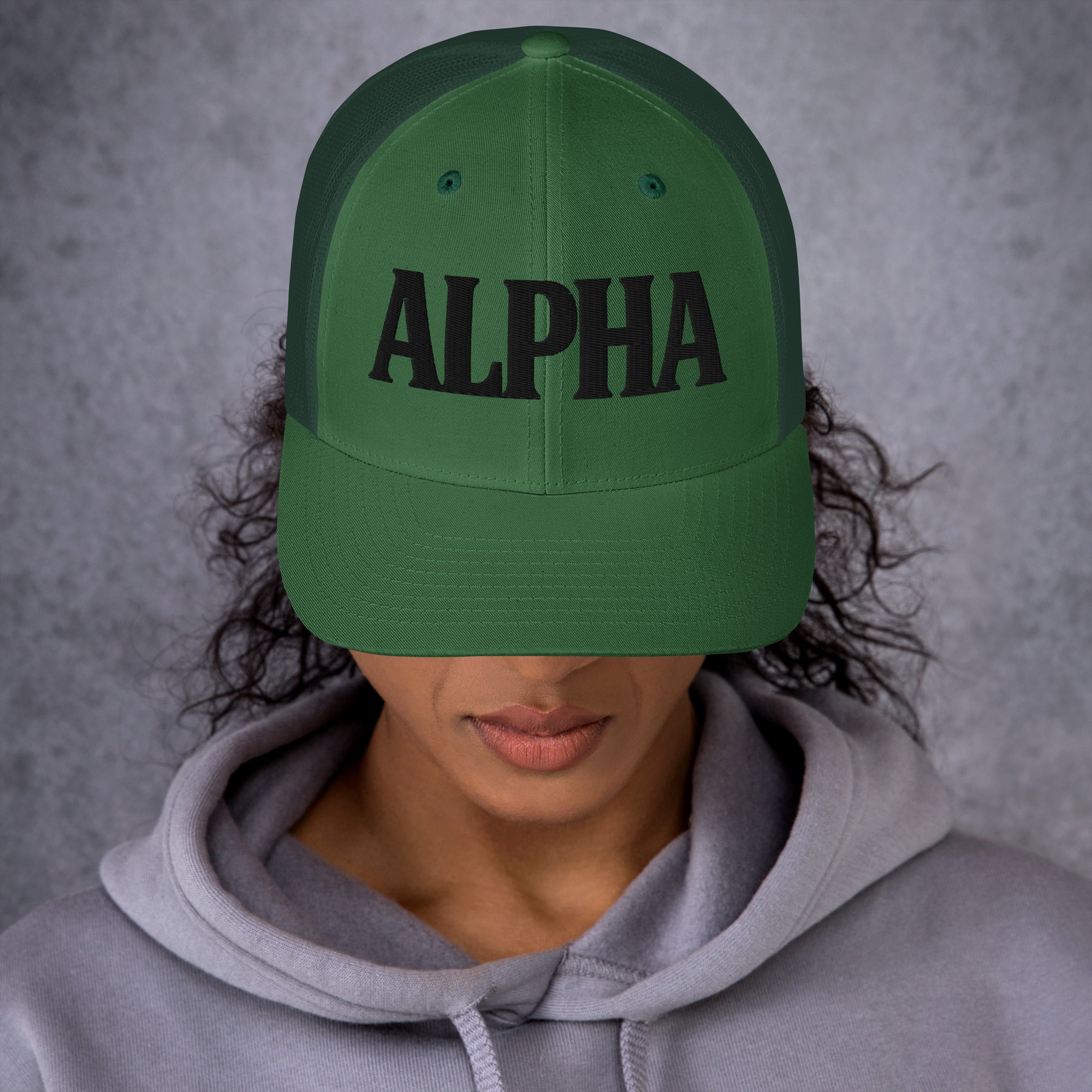 ALPHA 3D Puffy Embroidered Retro Trucker Hat