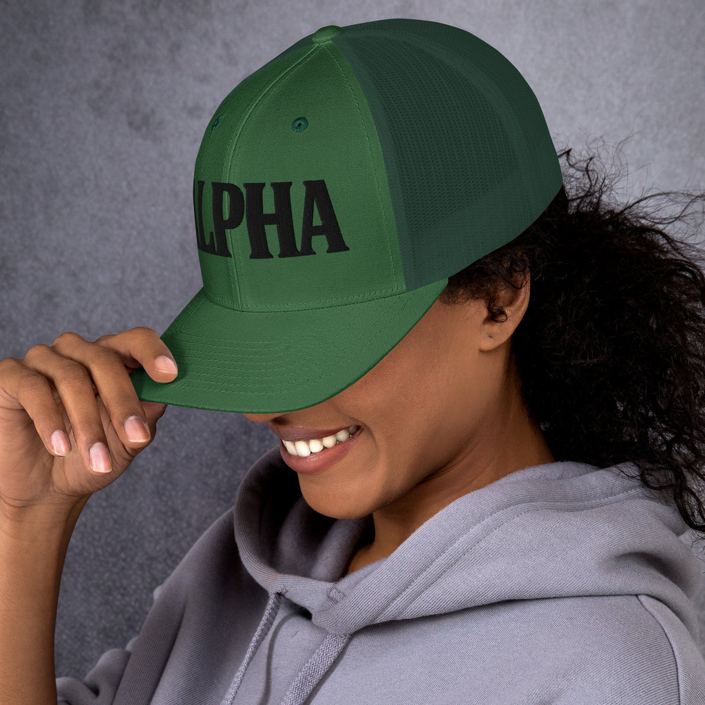 ALPHA 3D Puffy Embroidered Retro Trucker Hat
