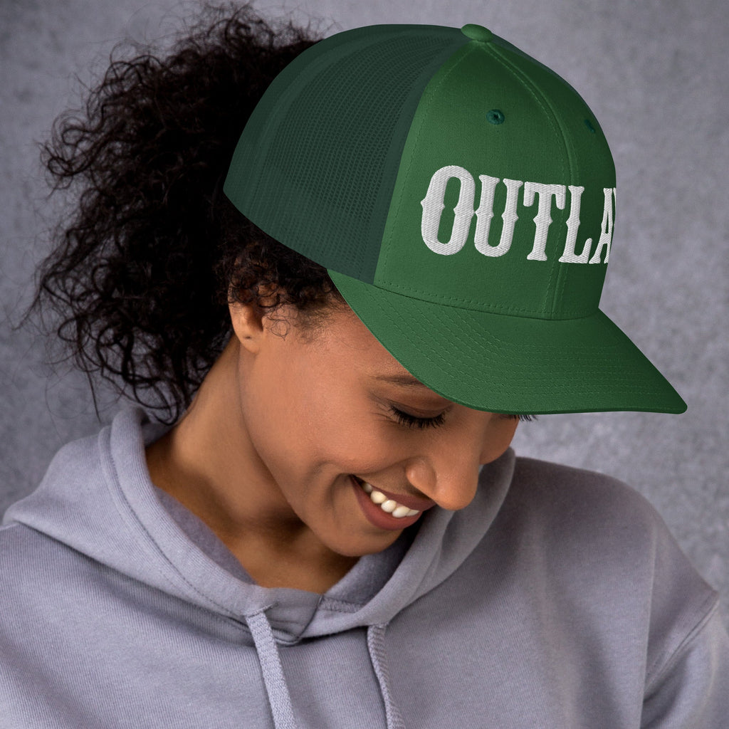 OUTLAW 3D Puffy Embroidered Retro Trucker Cap