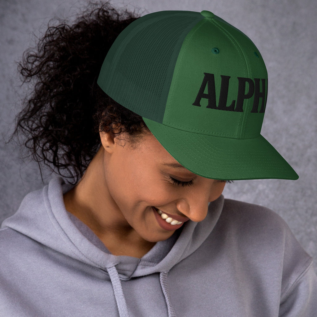 ALPHA 3D Puffy Embroidered Retro Trucker Hat