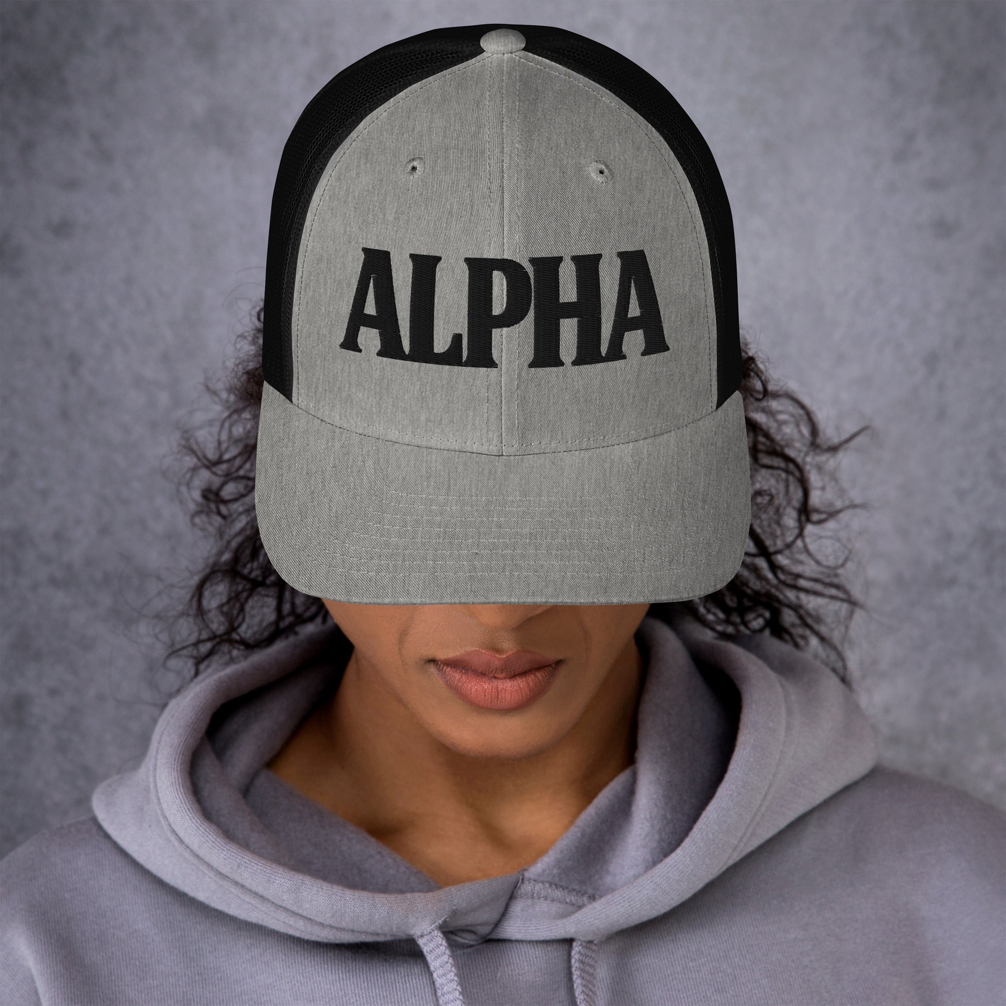 ALPHA 3D Puffy Embroidered Retro Trucker Hat