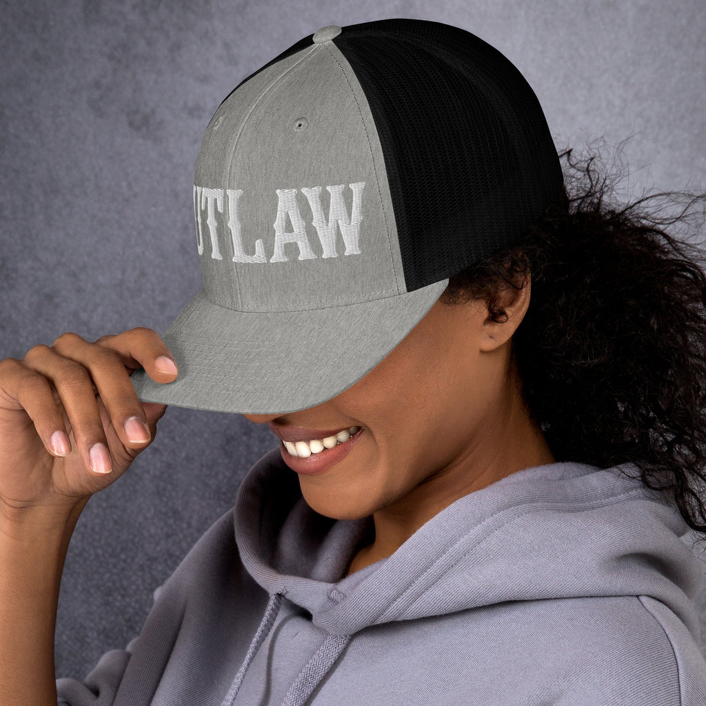 OUTLAW 3D Puffy Embroidered Retro Trucker Cap