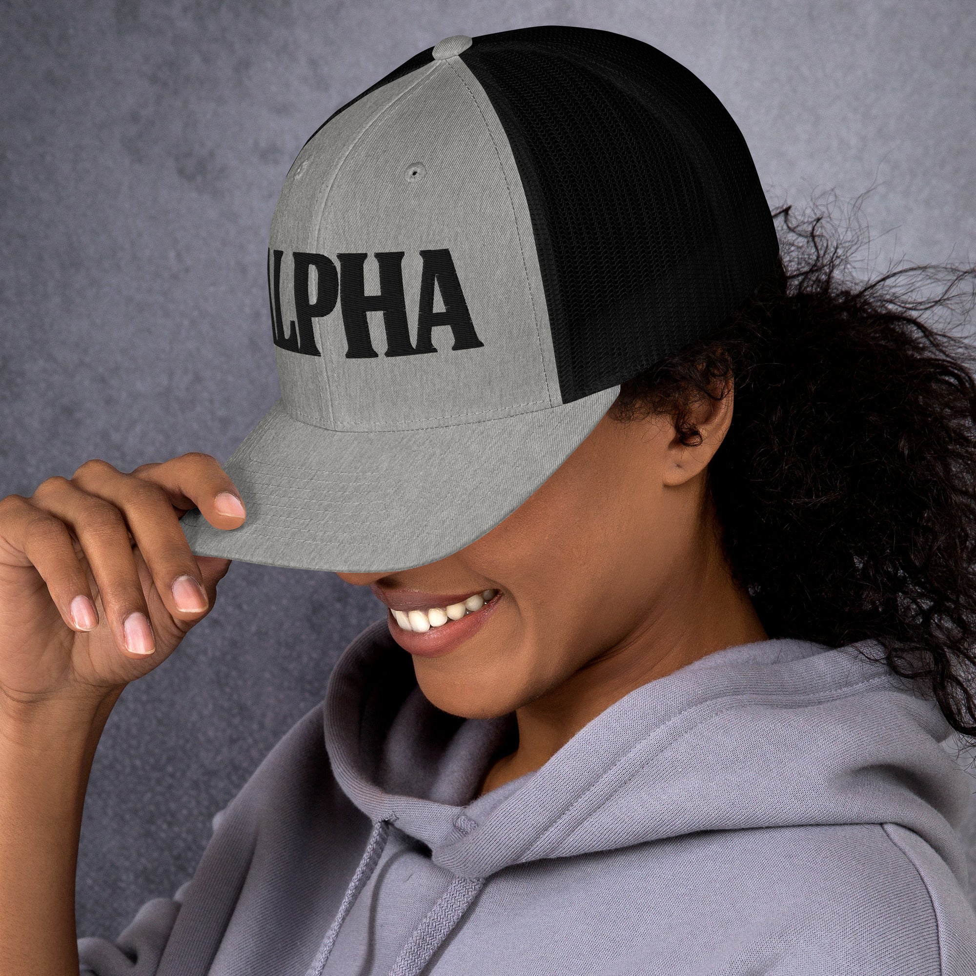 ALPHA 3D Puffy Embroidered Retro Trucker Hat