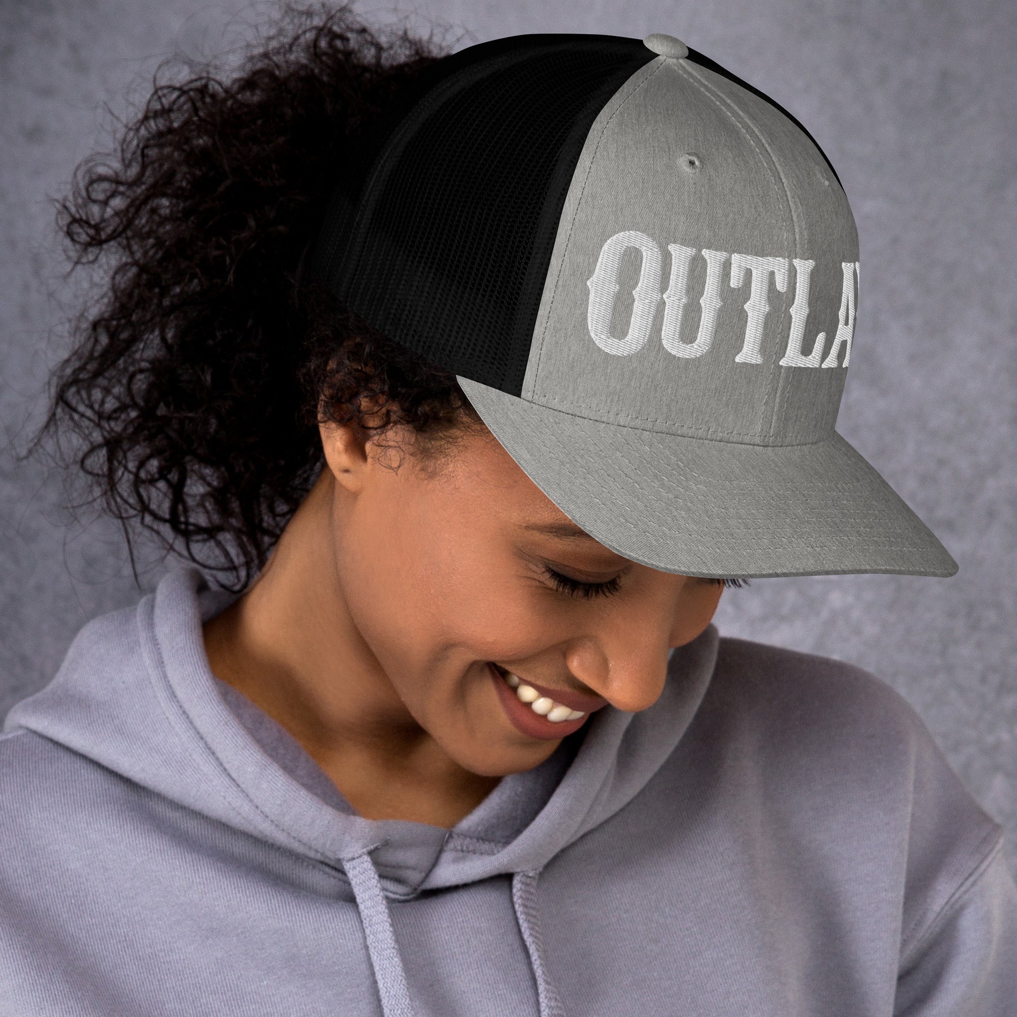 OUTLAW 3D Puffy Embroidered Retro Trucker Cap