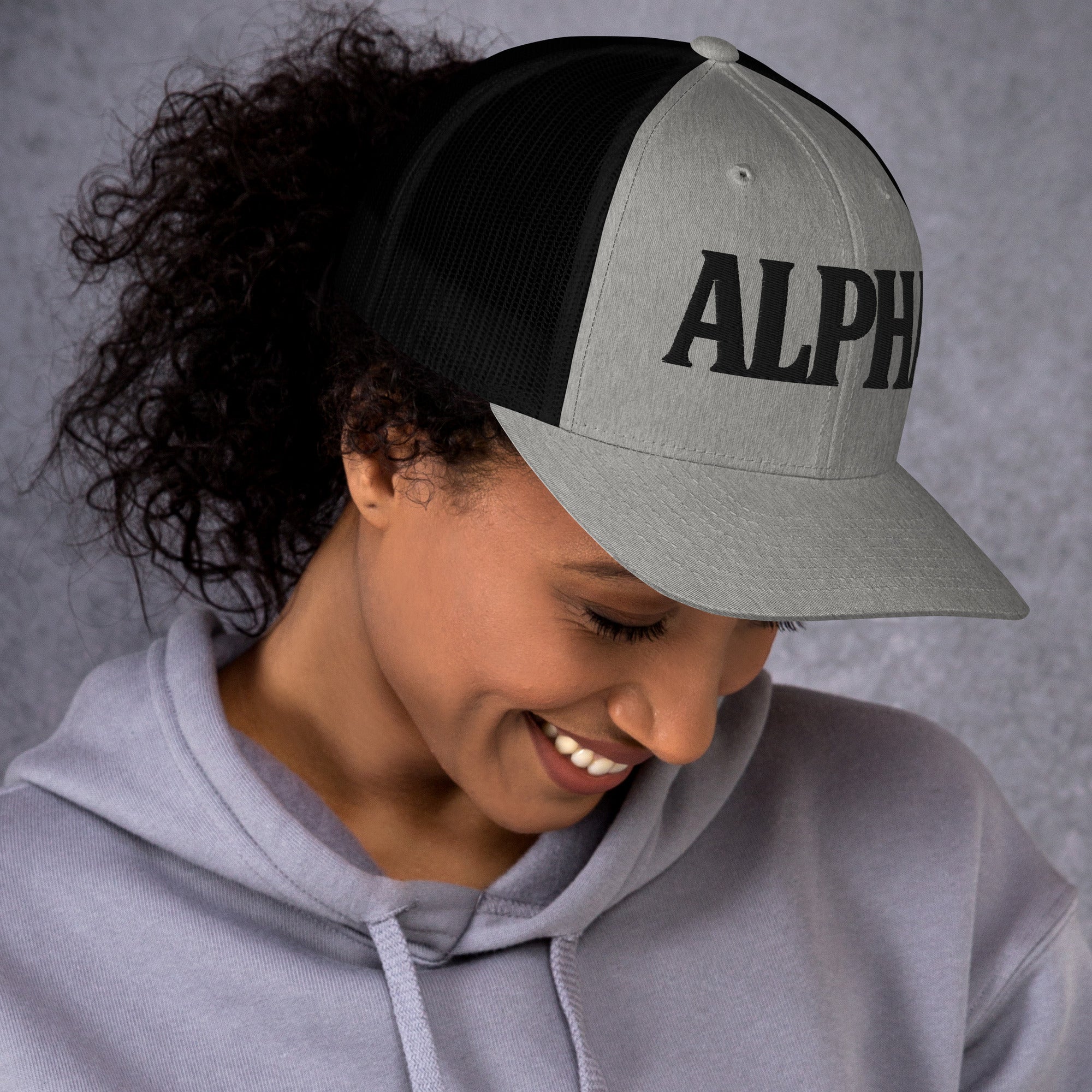 ALPHA 3D Puffy Embroidered Retro Trucker Hat