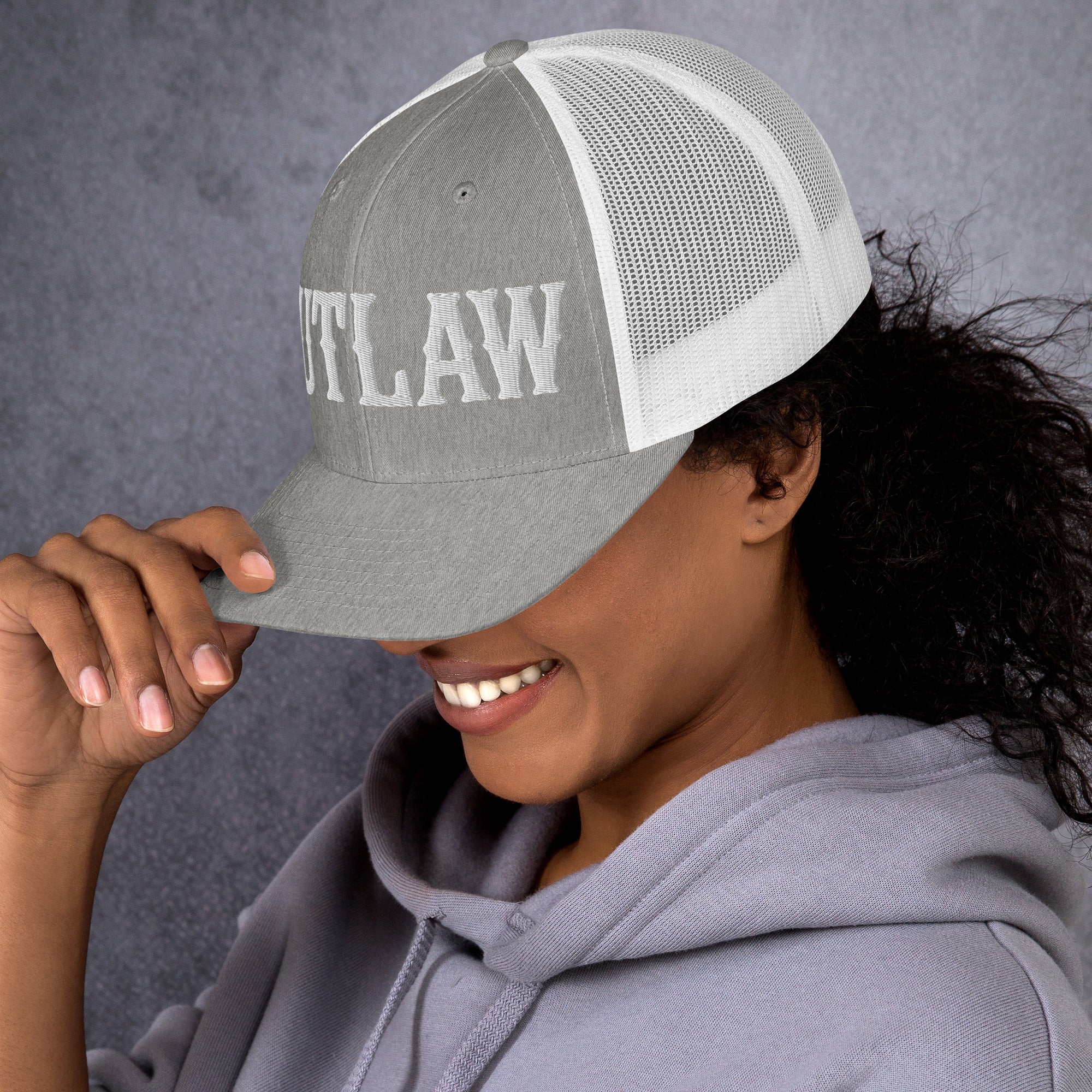 OUTLAW 3D Puffy Embroidered Retro Trucker Cap