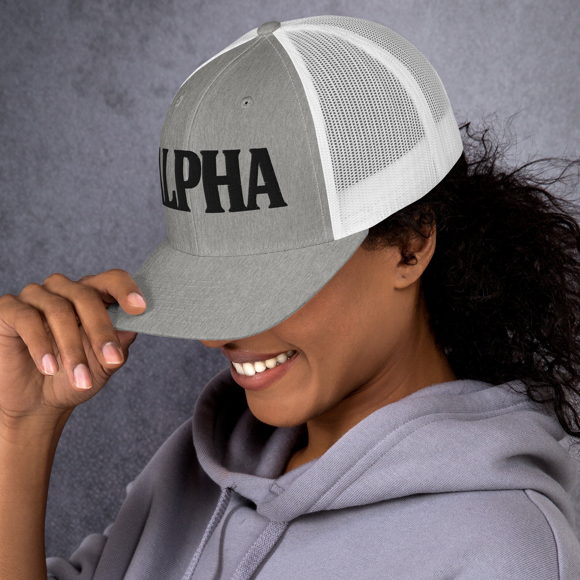 ALPHA 3D Puffy Embroidered Retro Trucker Hat