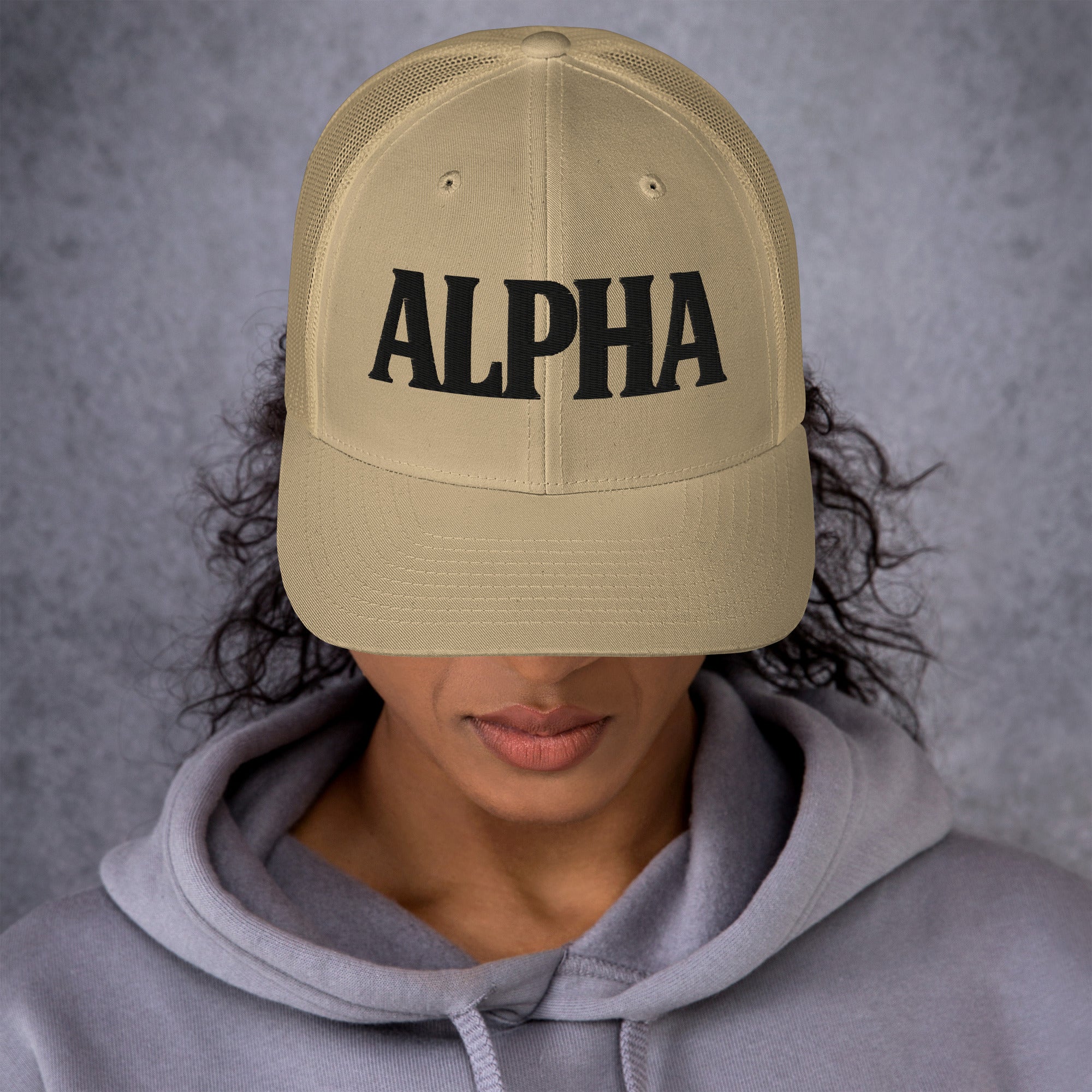 ALPHA 3D Puffy Embroidered Retro Trucker Hat