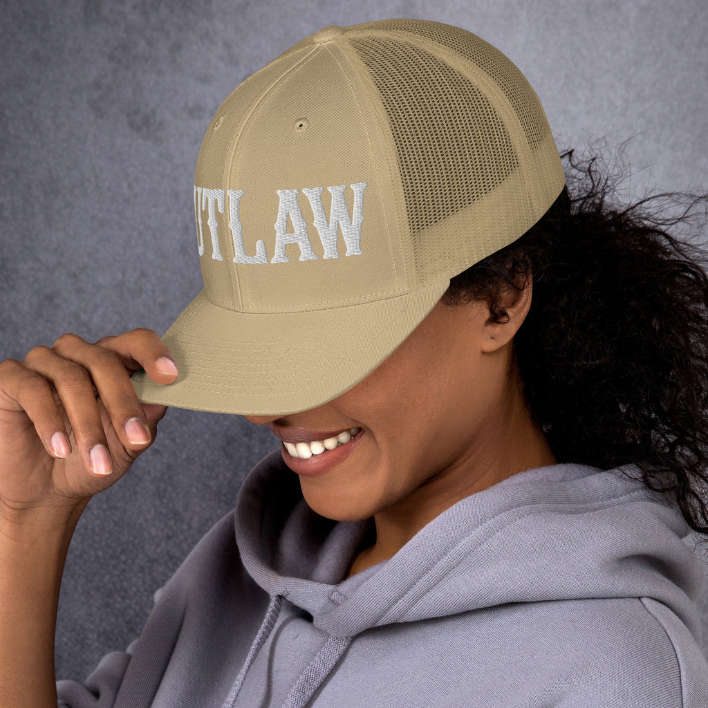 OUTLAW 3D Puffy Embroidered Retro Trucker Cap
